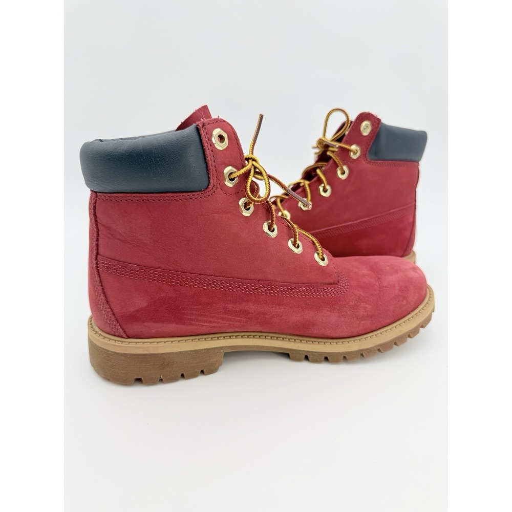 Timberland RARE Youth Red Leather Boot size 6.5 - Picture 9 of 12